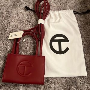 Telfar Small Oxblood Shopping Bag New